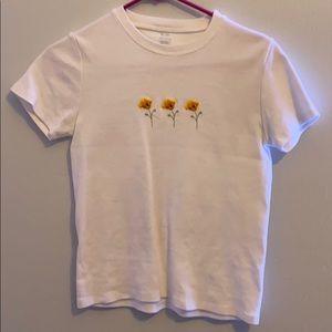 brandy melville flower short sleeve